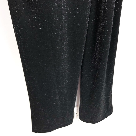 JUST TAYLOR  jumpsuit black shimmer V neck dressy - Picture 4 of 8